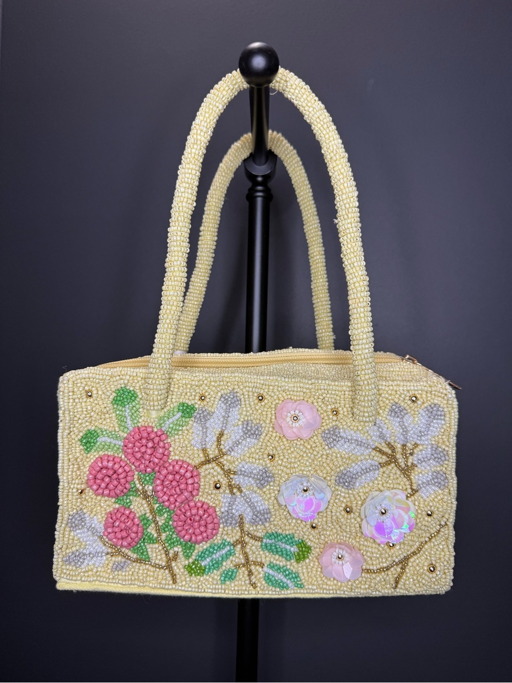 New Viral Beaded Purse Bag Made in India Summer Resort Novelty Floral Flower